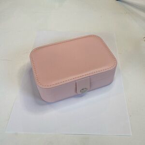 Blush pink travel jewelry box